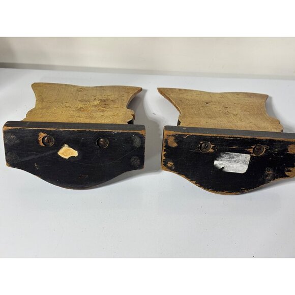 Vtg Syroco Musical Violin Sheet Music Bookends Resin Wood Look Design Music Room - Picture 6 of 6